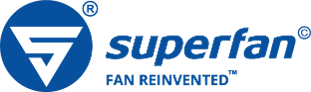 Superfan platform logo, field-proven BLDC ceiling fan technology by Versa Drives