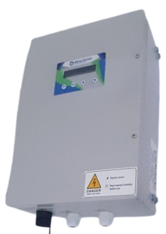 Onboard EV hydraulic controller module (low-voltage traction controller) – top/angled view